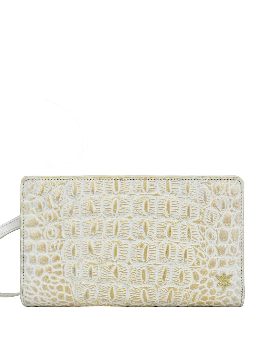 

Anuschka Women Leather Zip Around Wallet, Cream