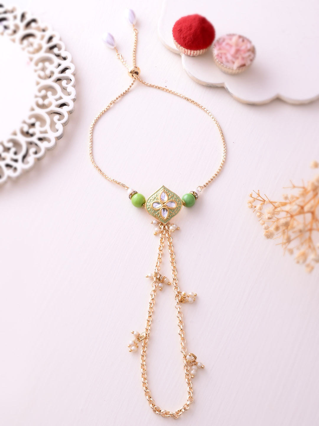 

Aapno Rajasthan Wraparound Rakhi, Gold