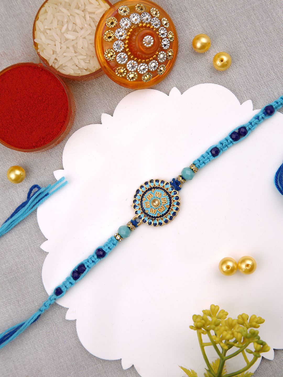 

Aapno Rajasthan Multistrand Rakhi, Blue