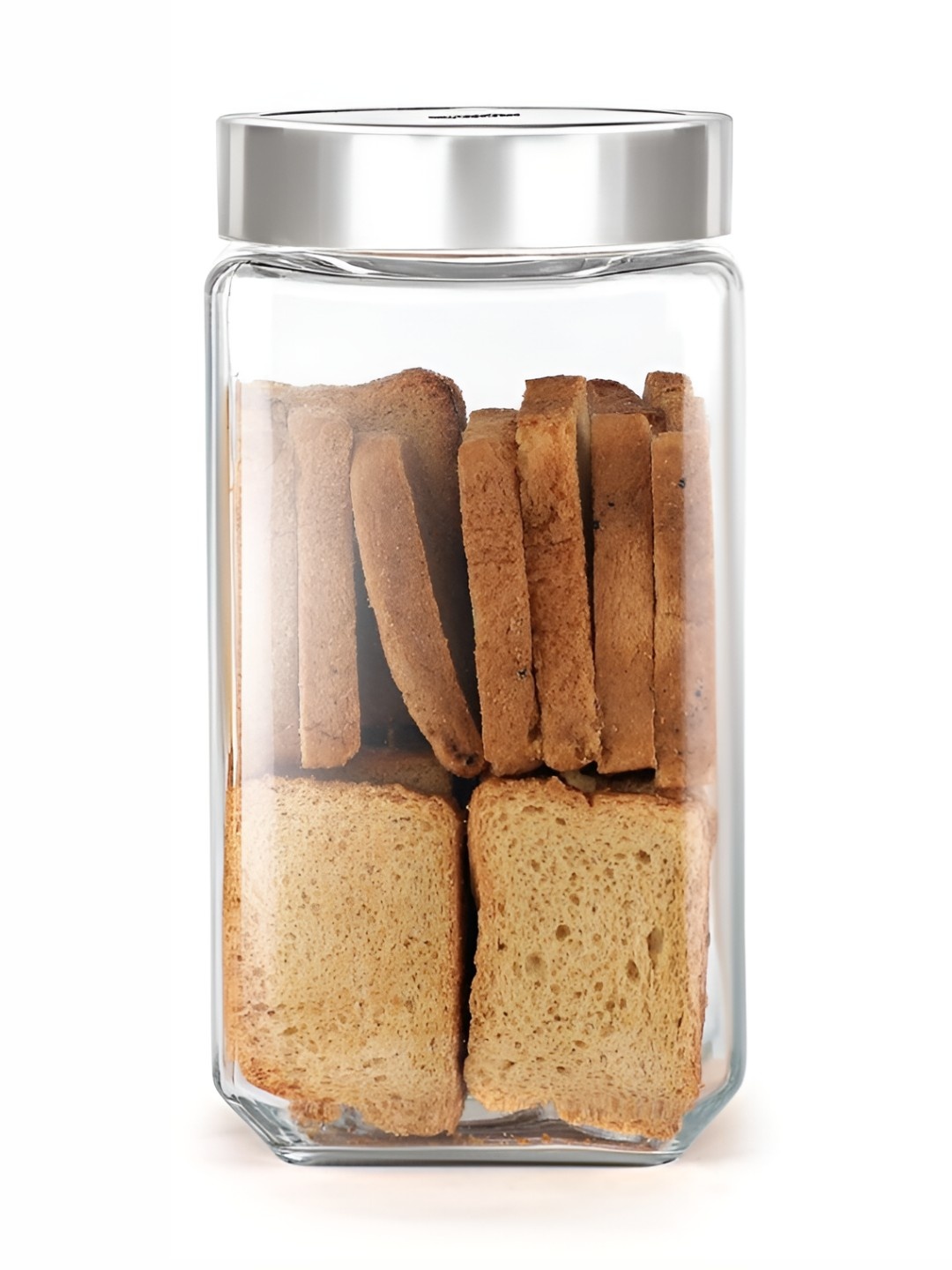 

Tap2kaart Glass Cube Storage Container 1L, Transparent