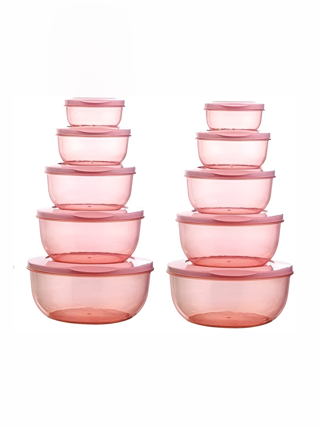 

Tap2kaart 10- Pcs Pink Storage Fridge Container Set