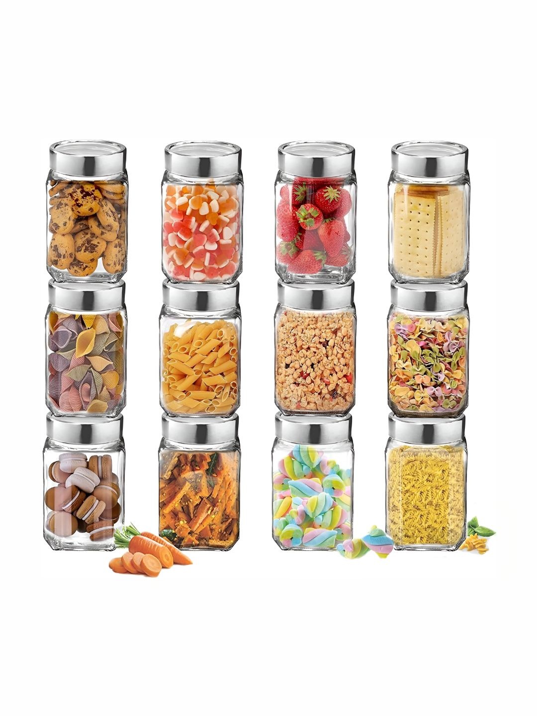 

Tap2kaart 12 Pcs Transparent Glass Container-300ml Each