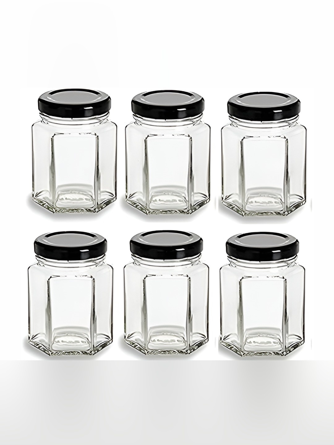 

Tap2kaart 6-Pcs Black & Transparent Storage Container 250ml Each