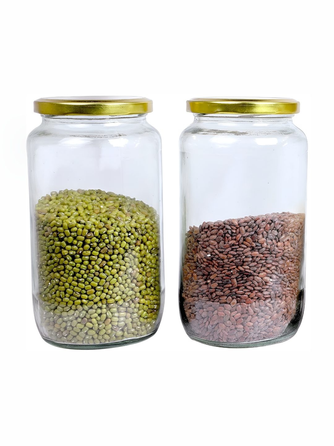 

Tap2kaart 2Pcs Transparent Glass Jar Container-1L Each