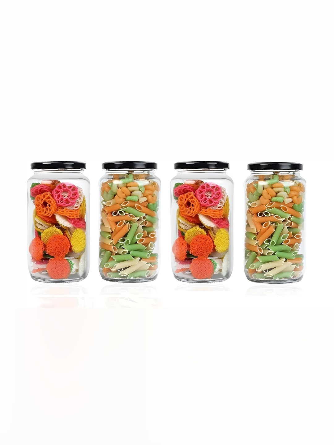 

Tap2kaart 4 Pcs Transparent Glass Fridge Containers-1000 ML