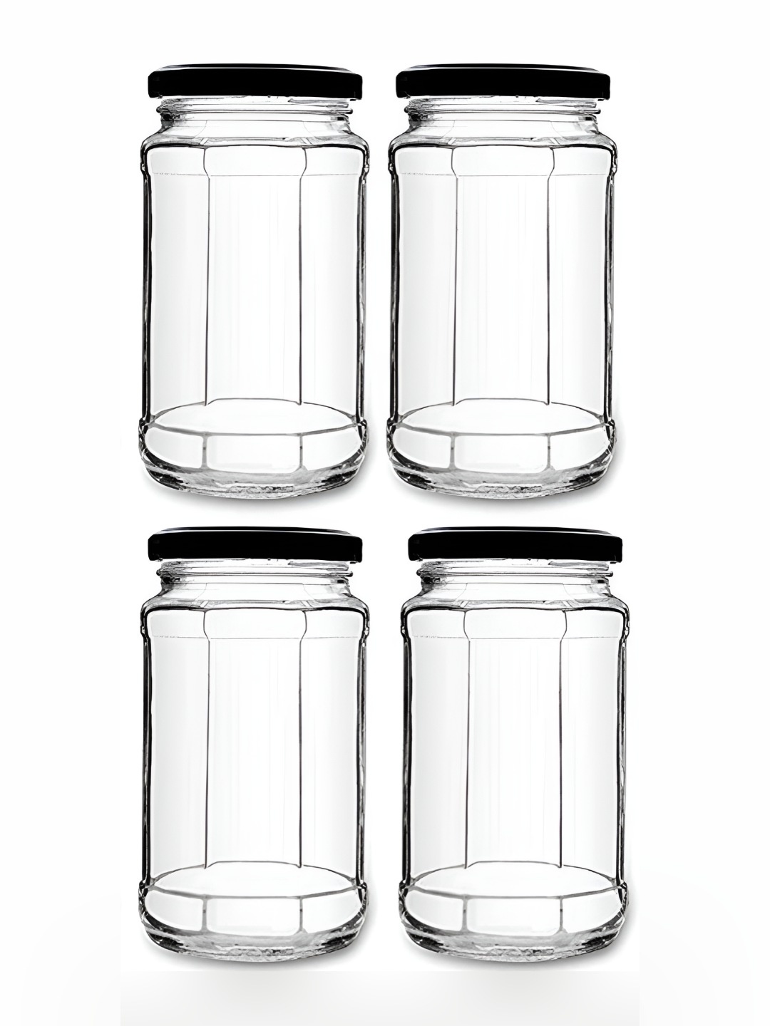 

Tap2kaart -4 Pcs Transparent Glass Container-450ml Each