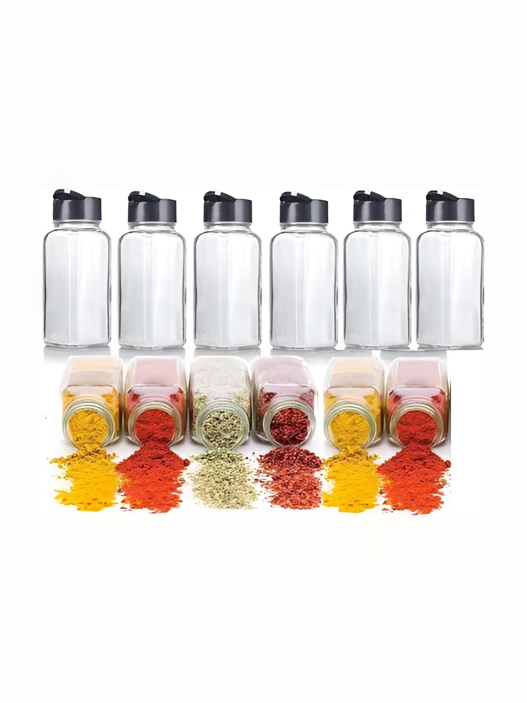 

Tap2kaart 10Pcs Transparent Glass Salt & Pepper Storage Container