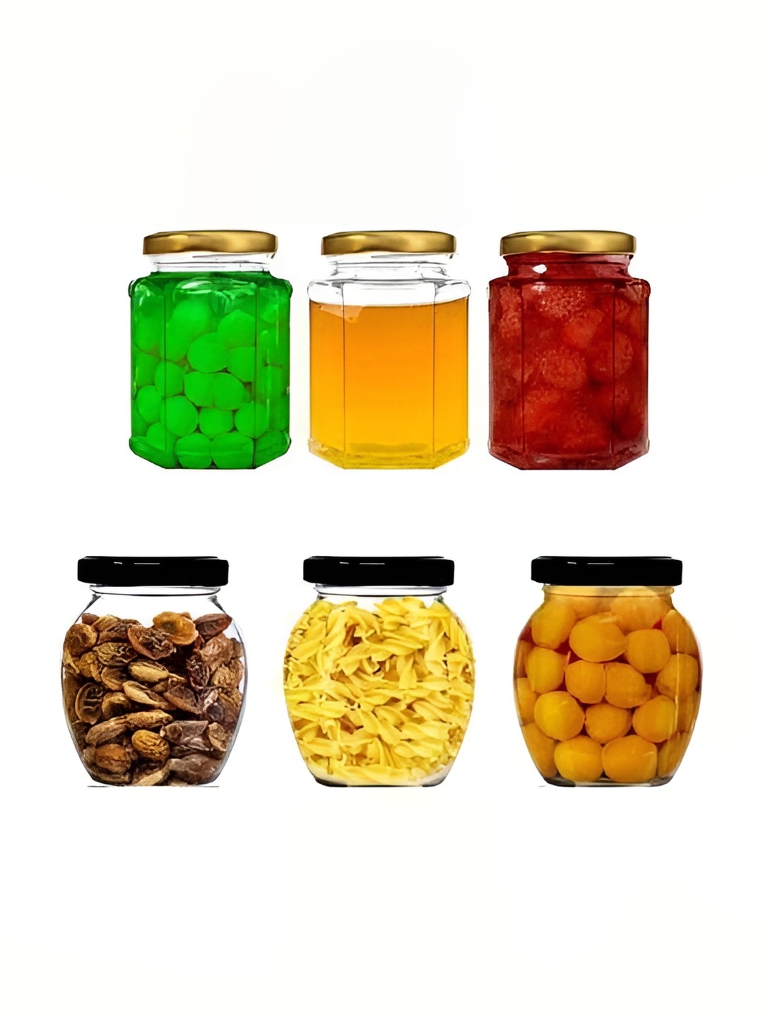 

Tap2kaart 6-Pcs Transparent Glass Storage Containers