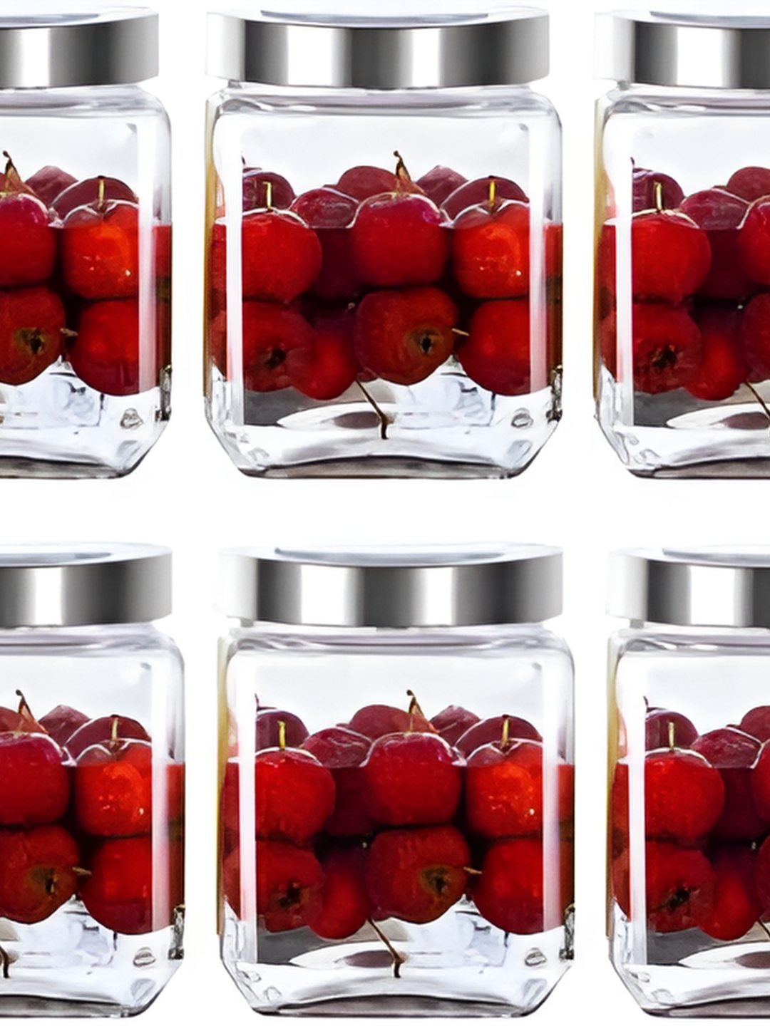 

Tap2kaart 6 Pcs Glass Transparent Fridge Containers- 500 ML