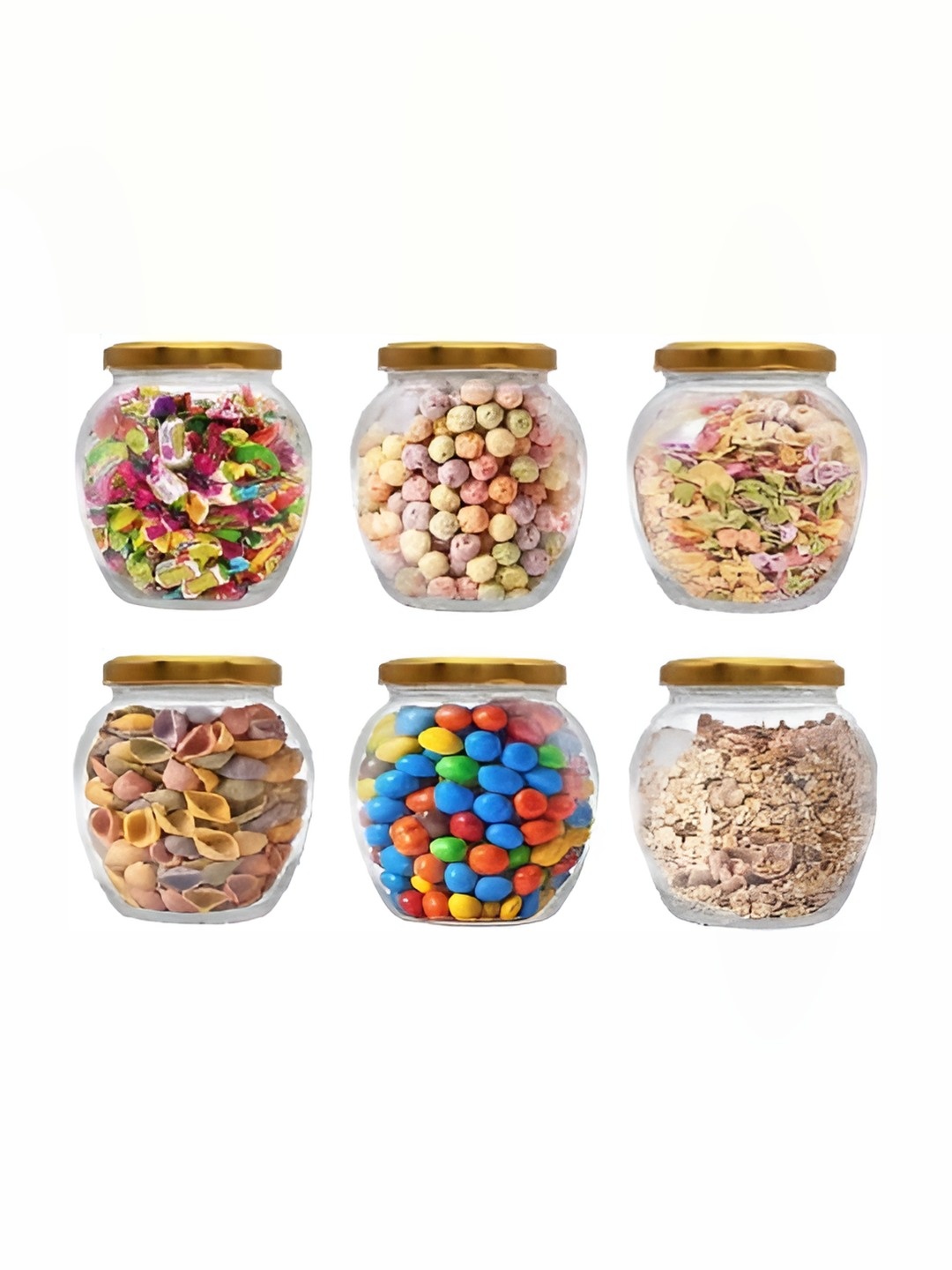 

Tap2kaart 6-Pcs Transparent Glass Containers 420ml Each