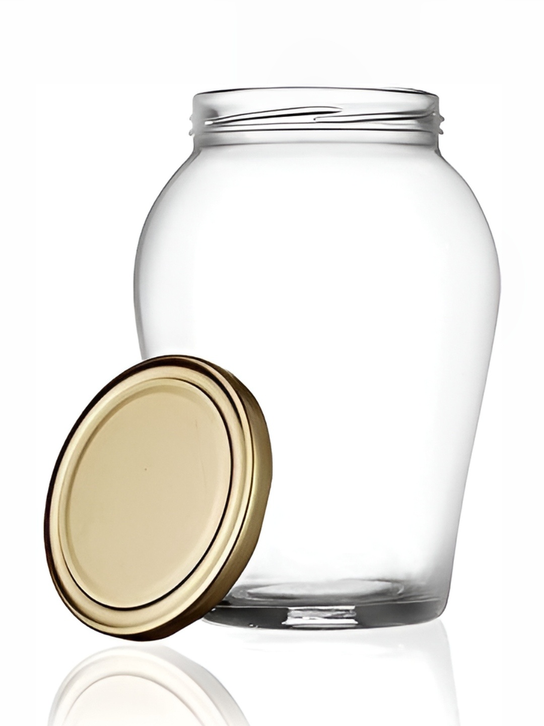 

Tap2kaart Transparent Glass Containers - 1l, Gold