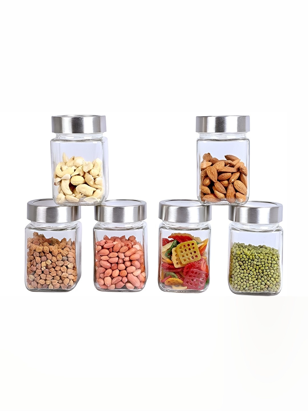 

Tap2kaart 6 Pcs Transparent Glass Containers-300ml Each