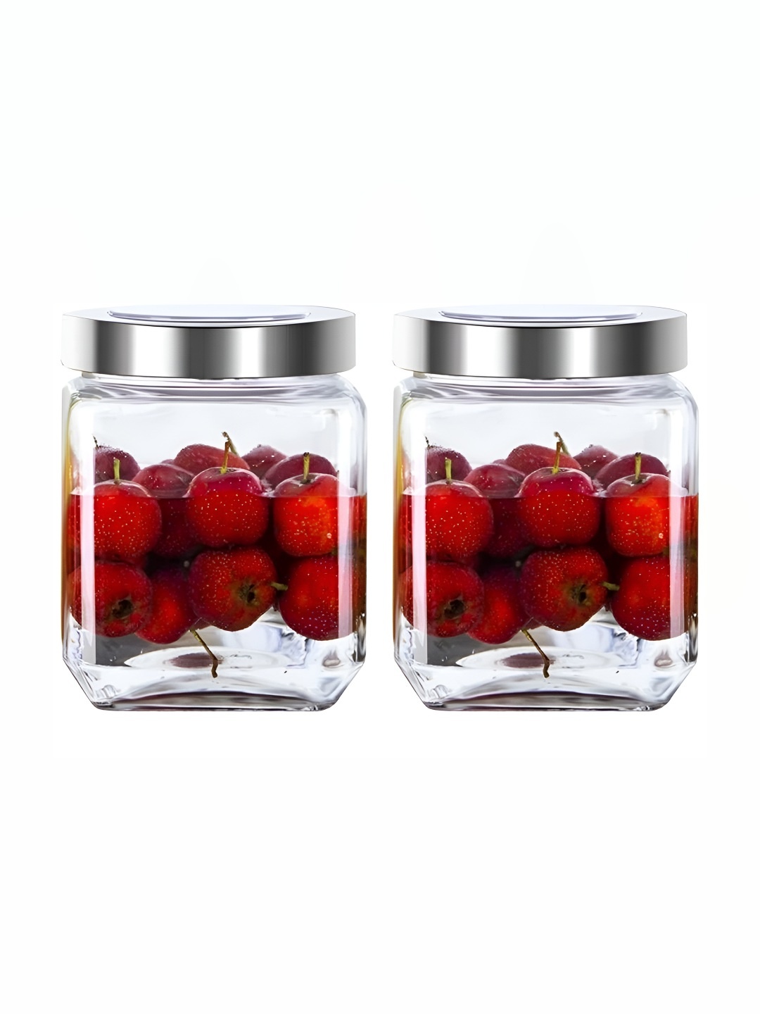 

Tap2kaart 2Pcs Transparent Cube Storage Jar