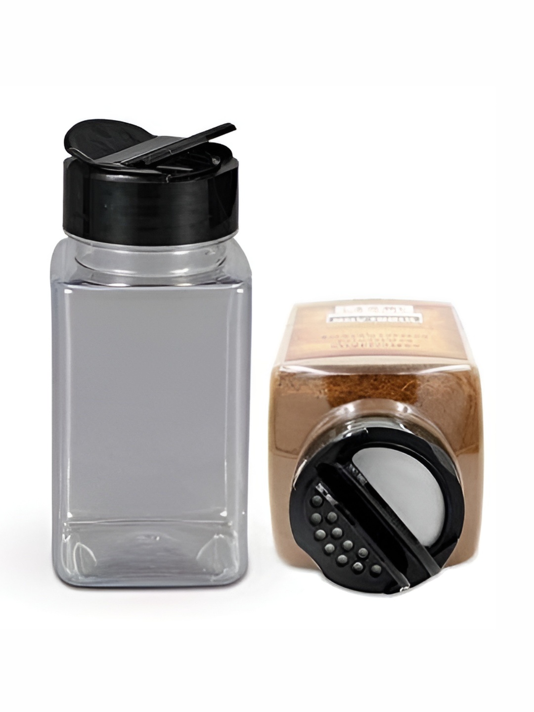 

Tap2kaart 2 Pcs Transparent Salt & Pepper Glass Spice Containers-100ml