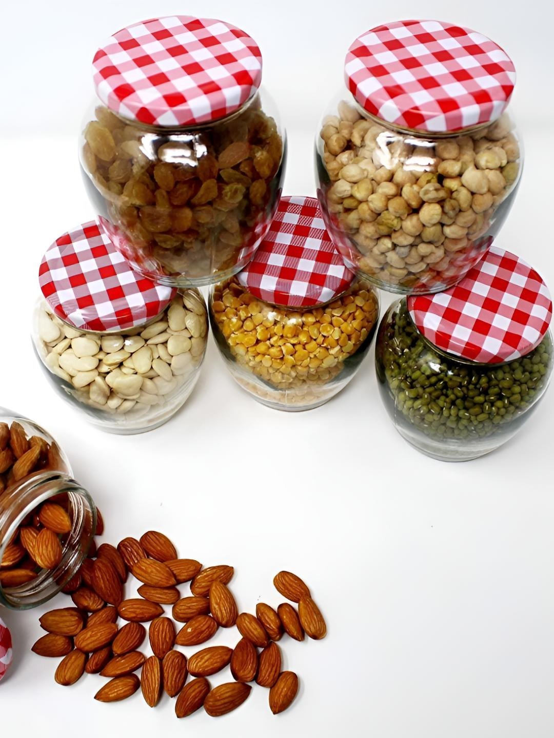 

Tap2kaart 6-Pcs Red & White Storage Containers