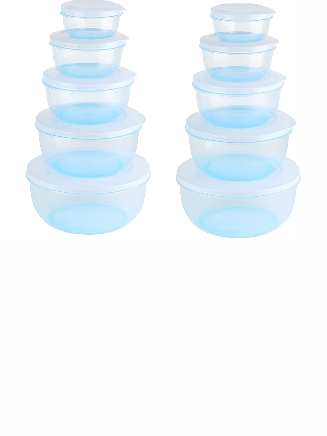 

Tap2kaart 10Pcs Blue Transparent Plastic Fridge Containers