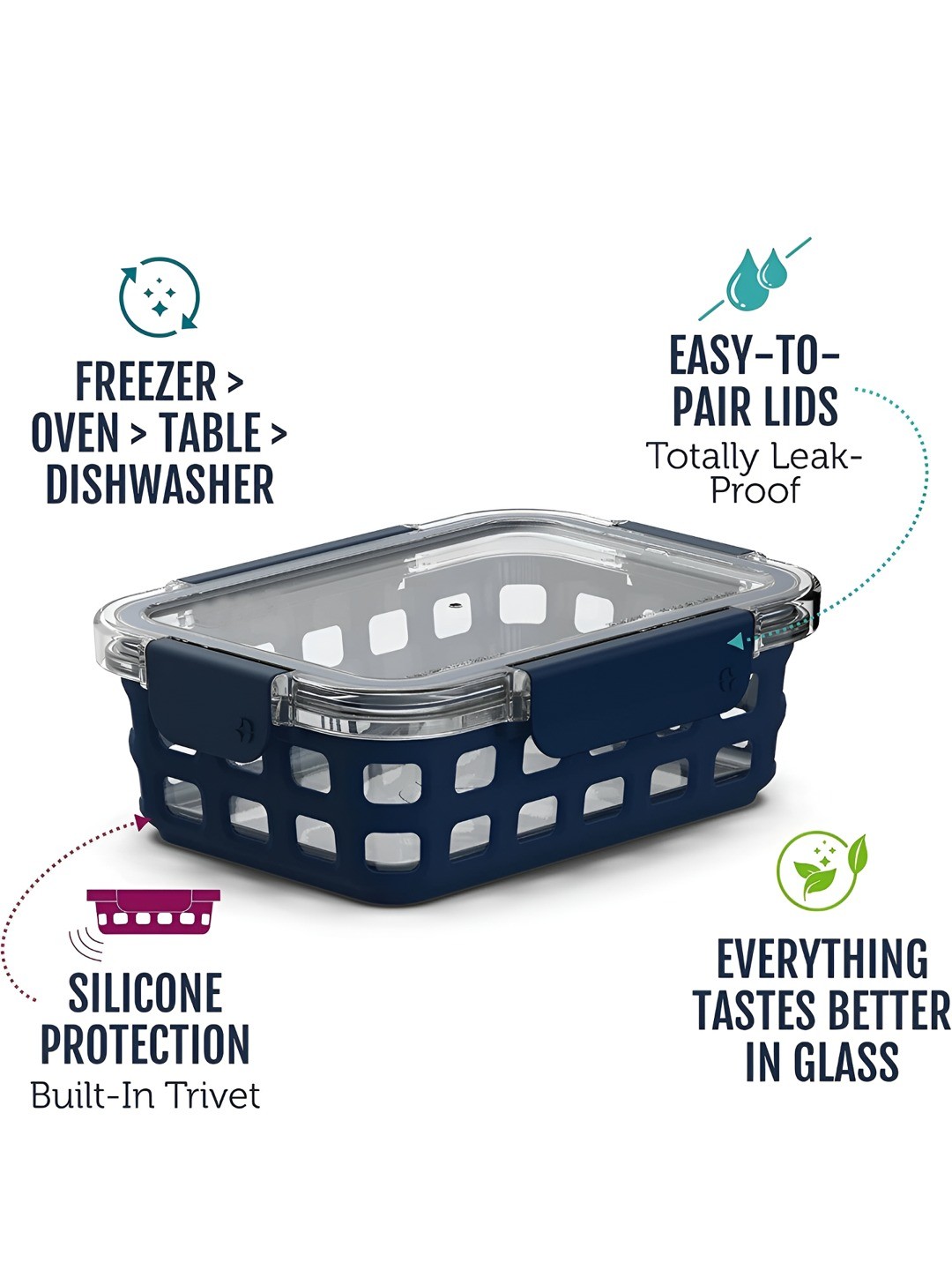 

Tap2kaart Navy Blue Utility Container - 1000 ml