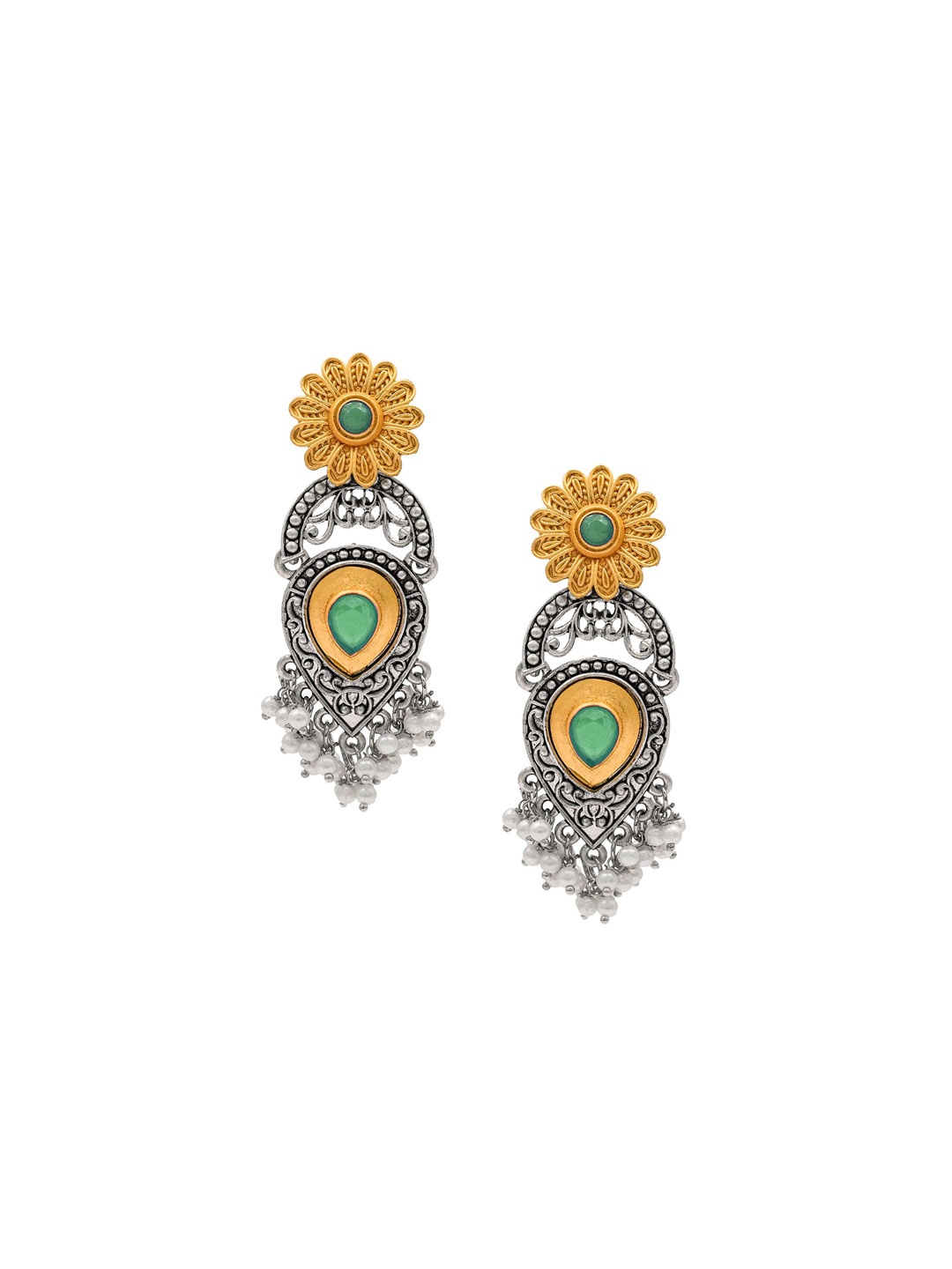 

Shining Jewel - By Shivansh Contemporary Drop Earrings, Lime green