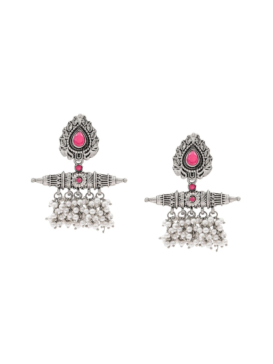 

Shining Jewel - By Shivansh Contemporary Drop Earrings, Pink