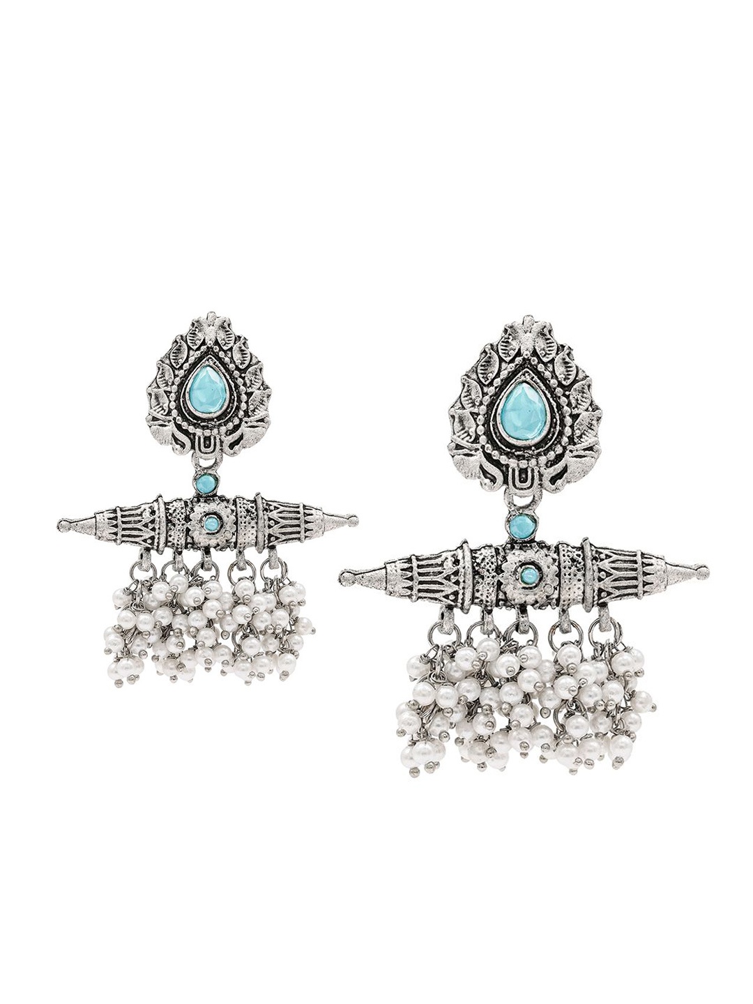 

Shining Jewel - By Shivansh Contemporary Drop Earrings, Blue