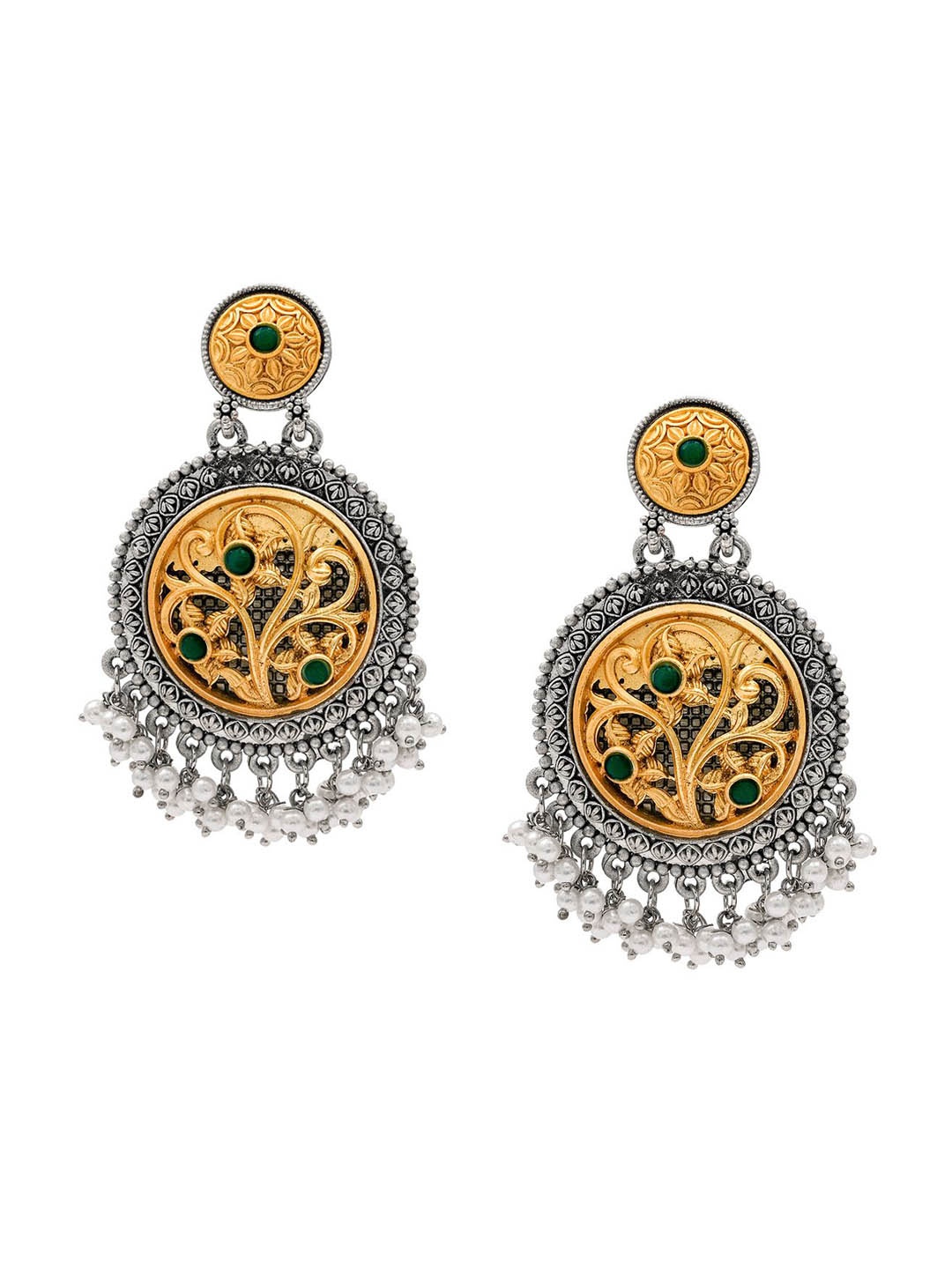 

Shining Jewel - By Shivansh Contemporary Drop Earrings, Green