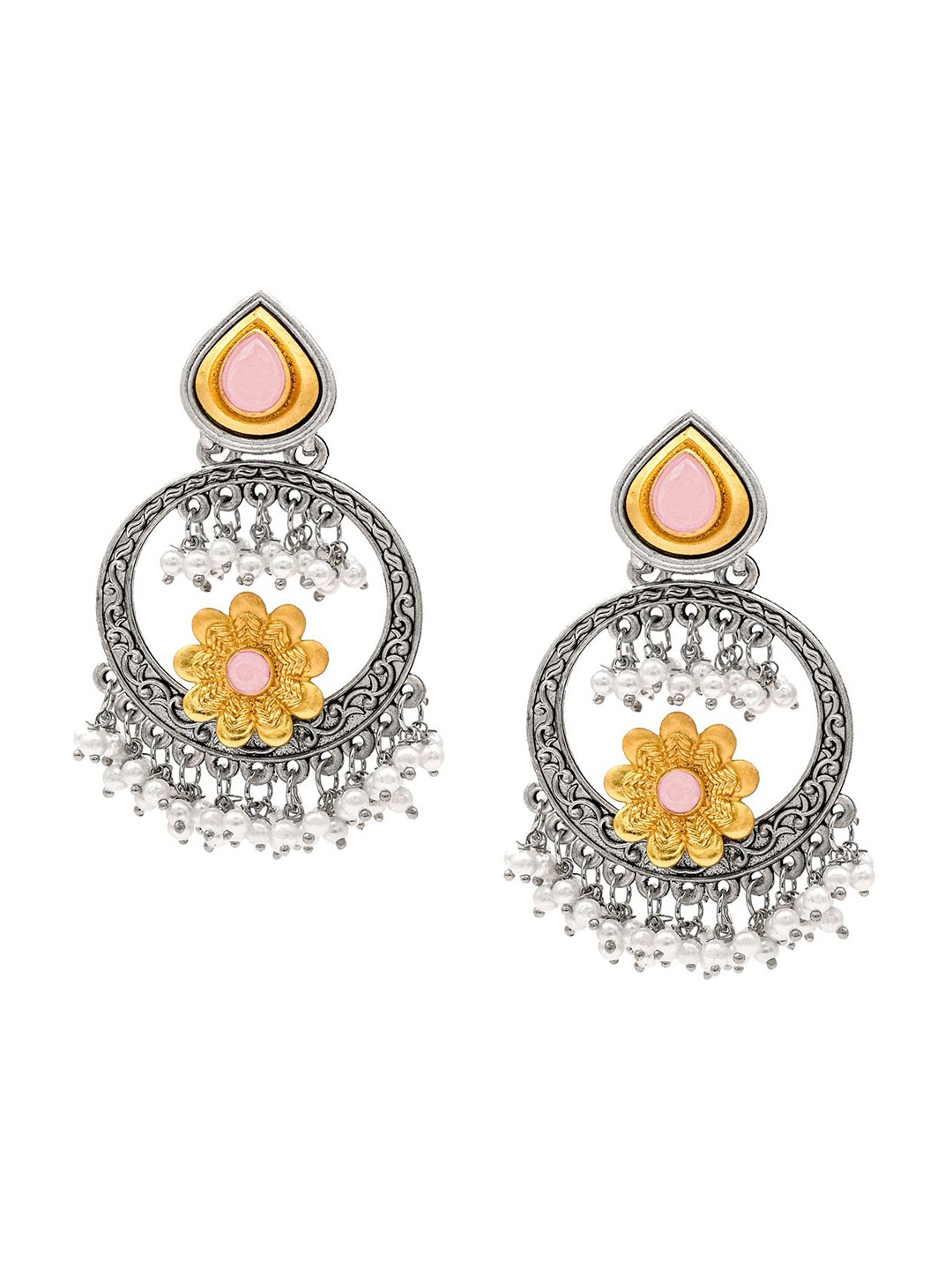 

Shining Jewel - By Shivansh Contemporary Drop Earrings, Pink