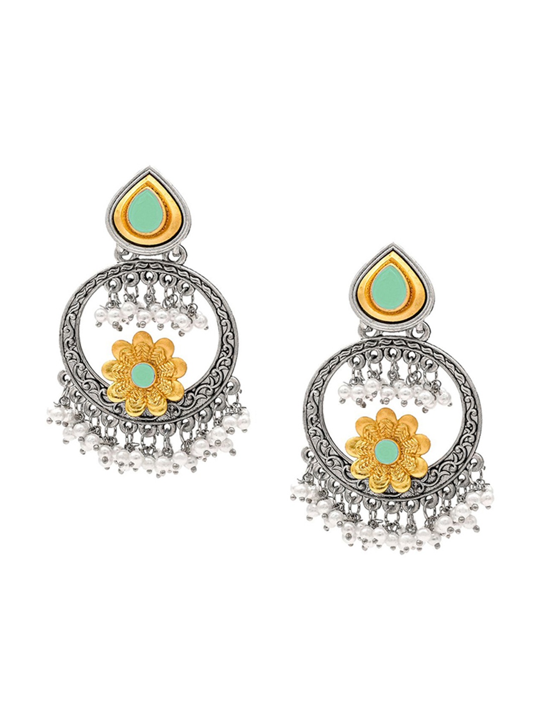 

Shining Jewel - By Shivansh Contemporary Drop Earrings, Lime green
