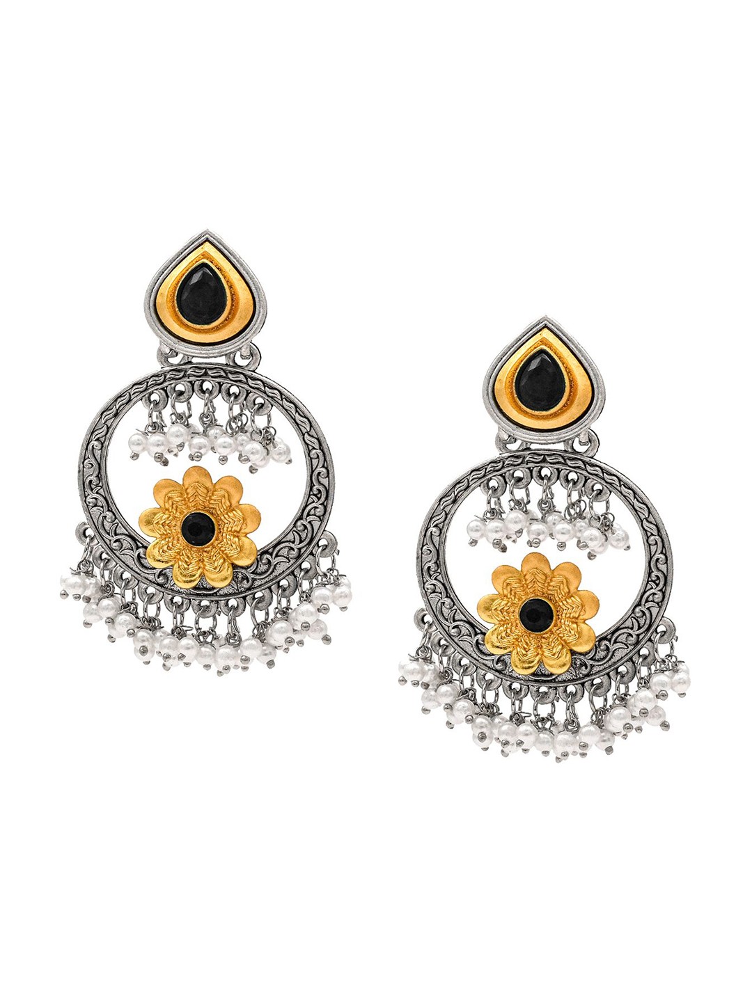 

Shining Jewel - By Shivansh Contemporary Drop Earrings, Black
