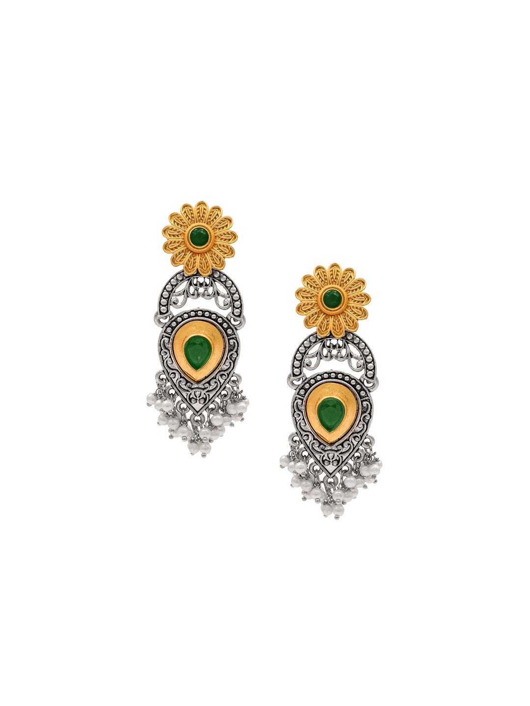 

Shining Jewel - By Shivansh Contemporary Drop Earrings, Green