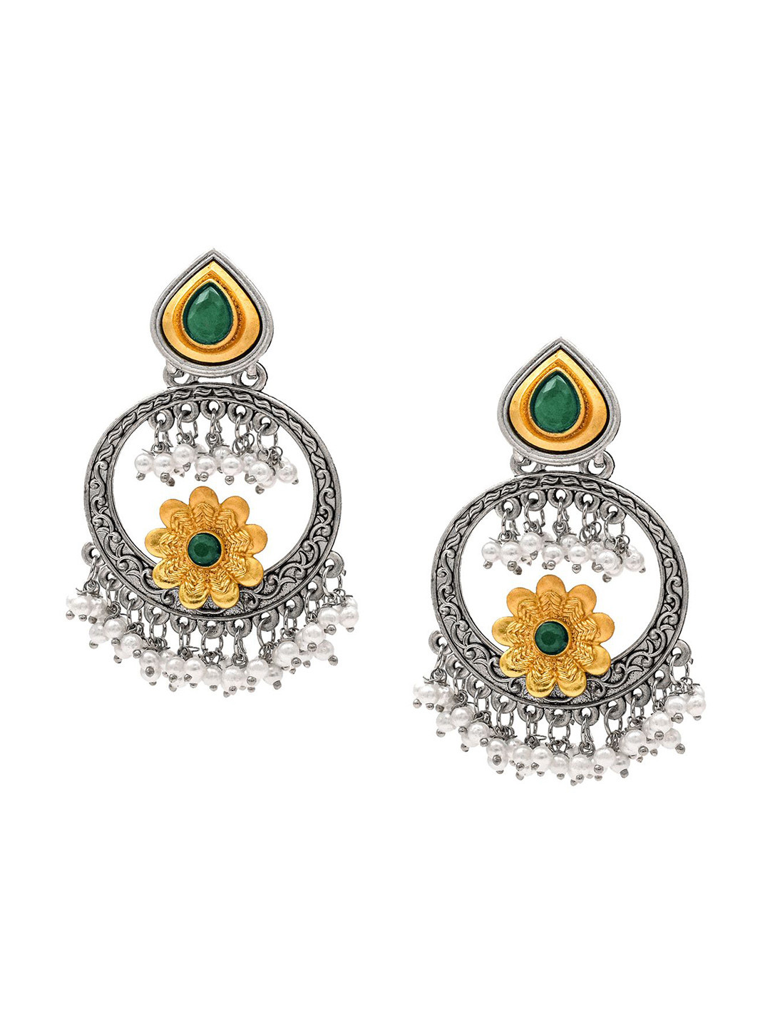 

Shining Jewel - By Shivansh Contemporary Drop Earrings, Green