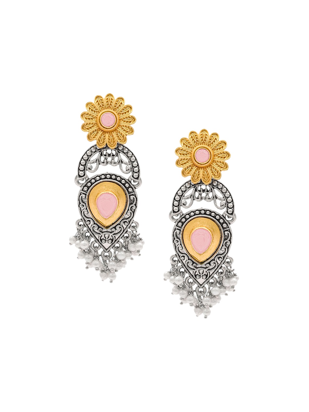 

Shining Jewel - By Shivansh Contemporary Drop Earrings, Pink