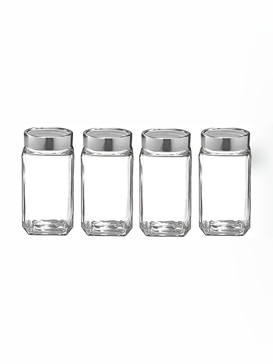 

JIGSHTIAL 4 Pcs Transparent Glass Fridge Containers-1L Each