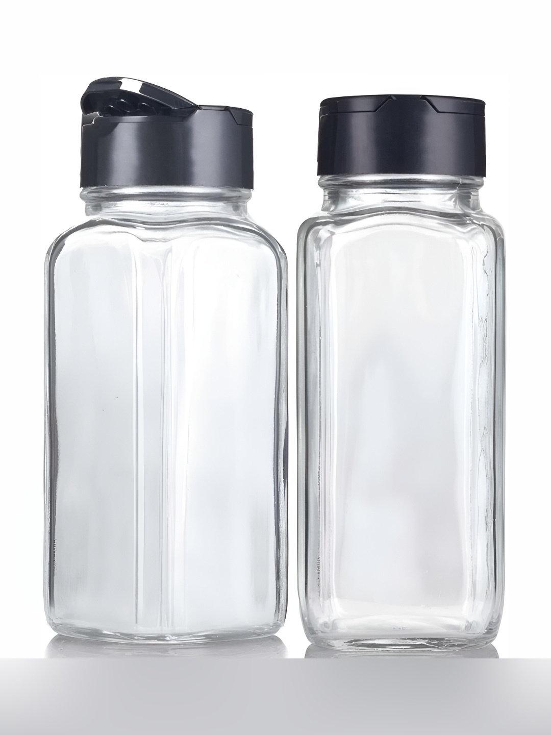 

Jigshtial Pack of 4 Glass Salt & Pepper Jars 100ml, Transparent