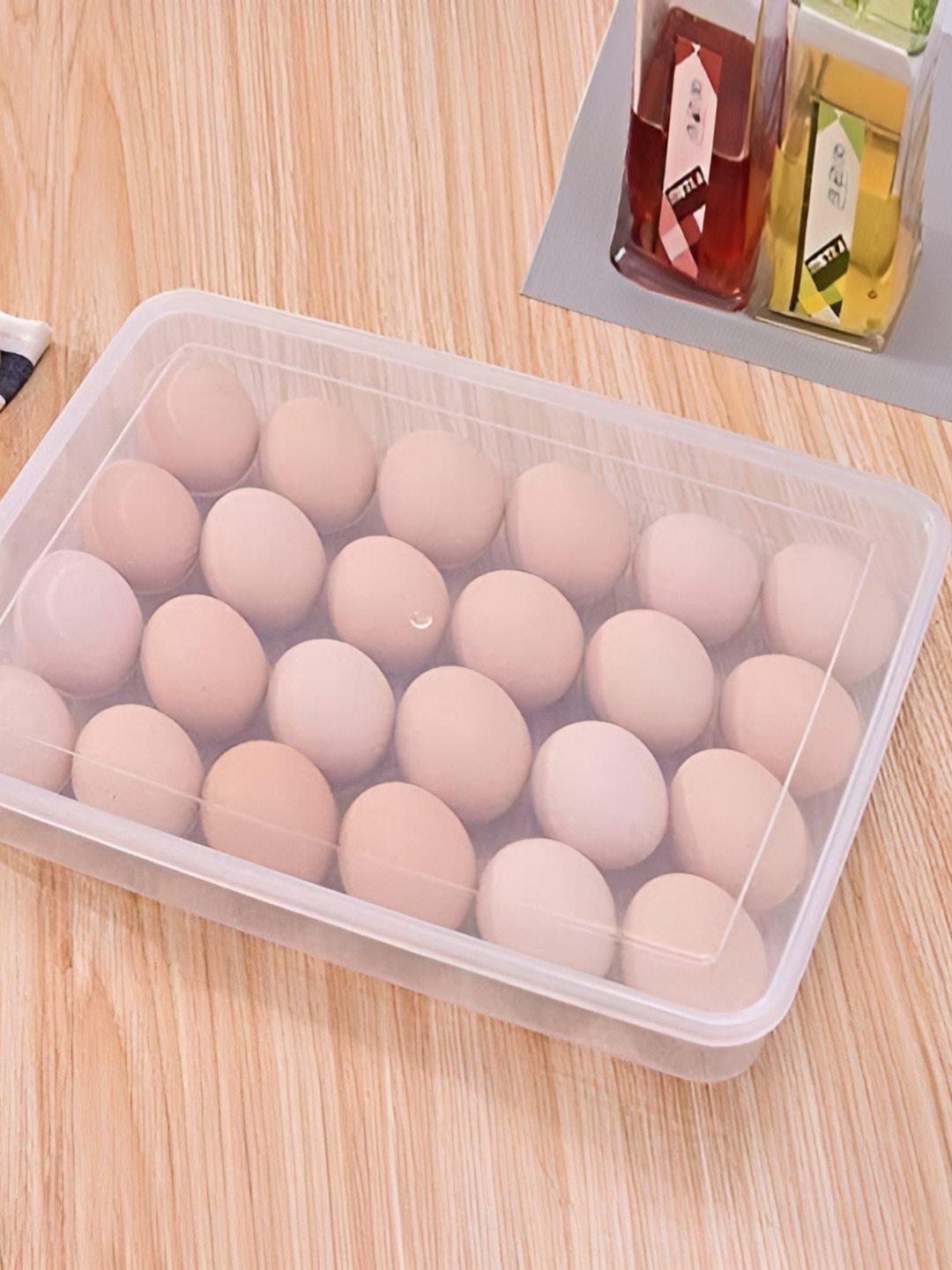 

JIGSHTIAL Transparent Plastic Fridge Containers