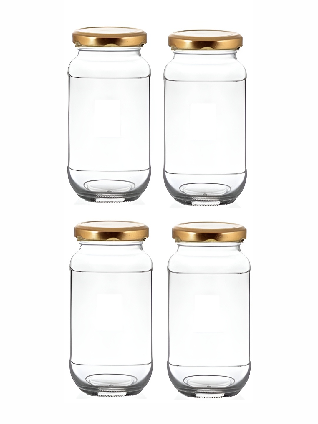 

JIGSHTIAL 4 Pcs Transparent Glass Fridge Containers -1 L