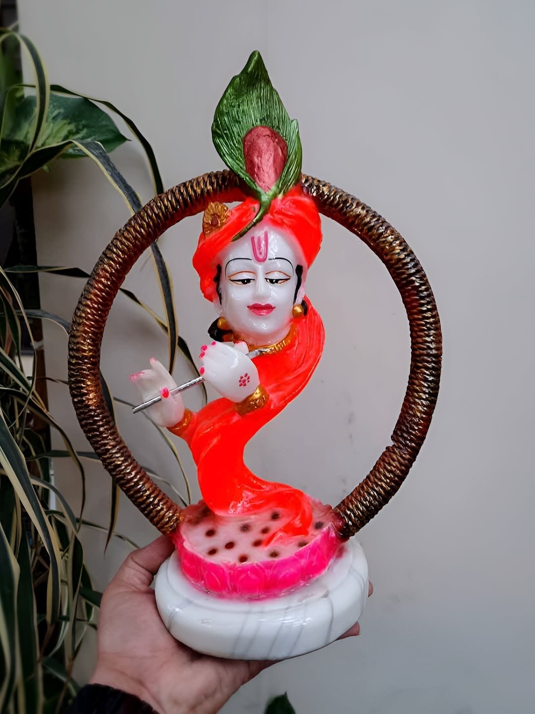 

apka mart Orange Religious Idol Showpiece