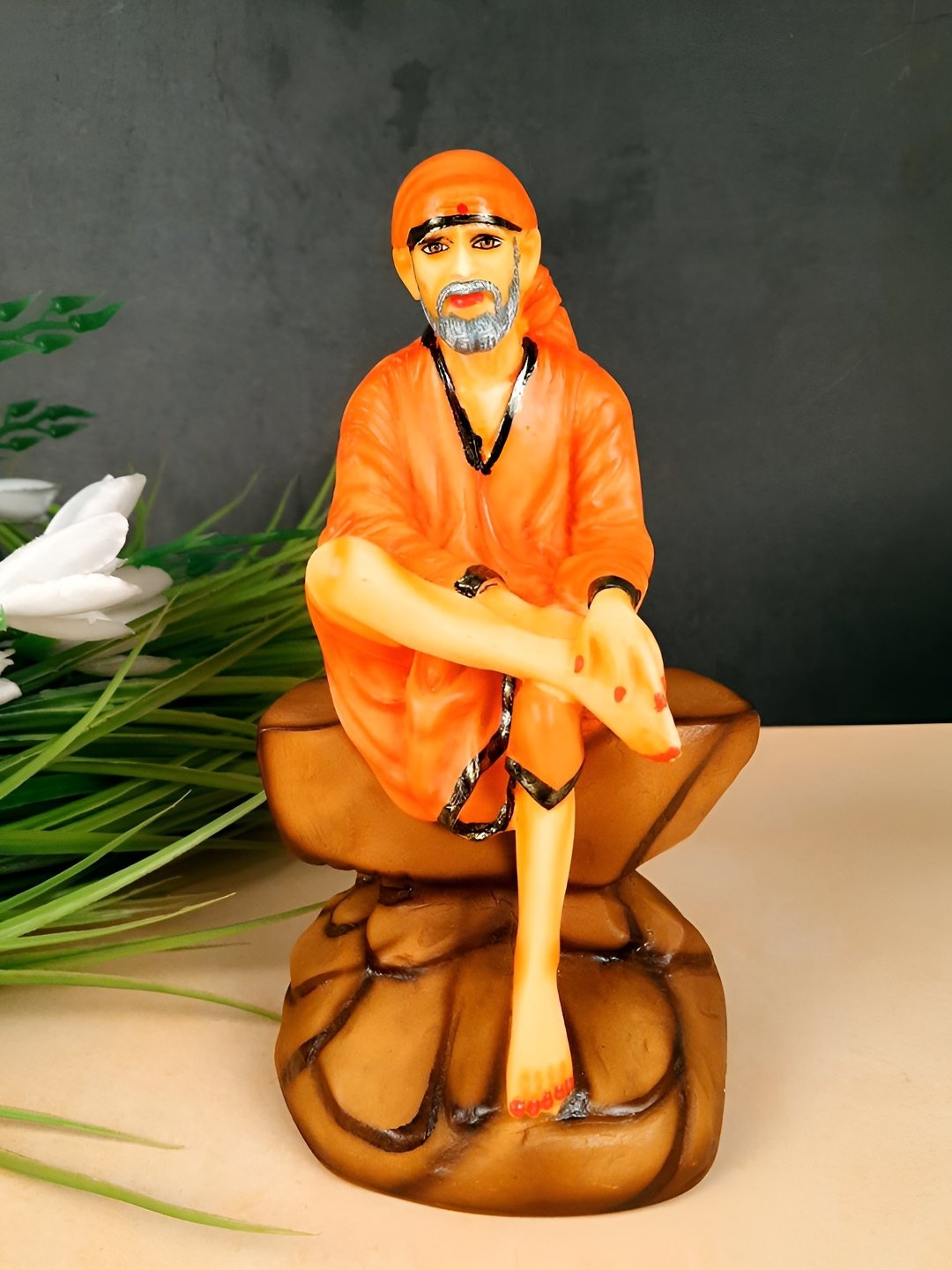 

apka mart Orange Religious Idol Showpiece