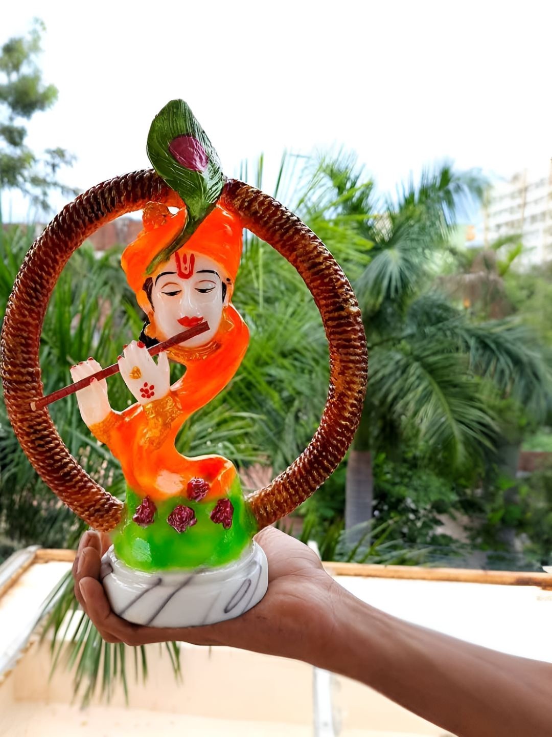 

apka mart Orange Religious Idol Showpiece