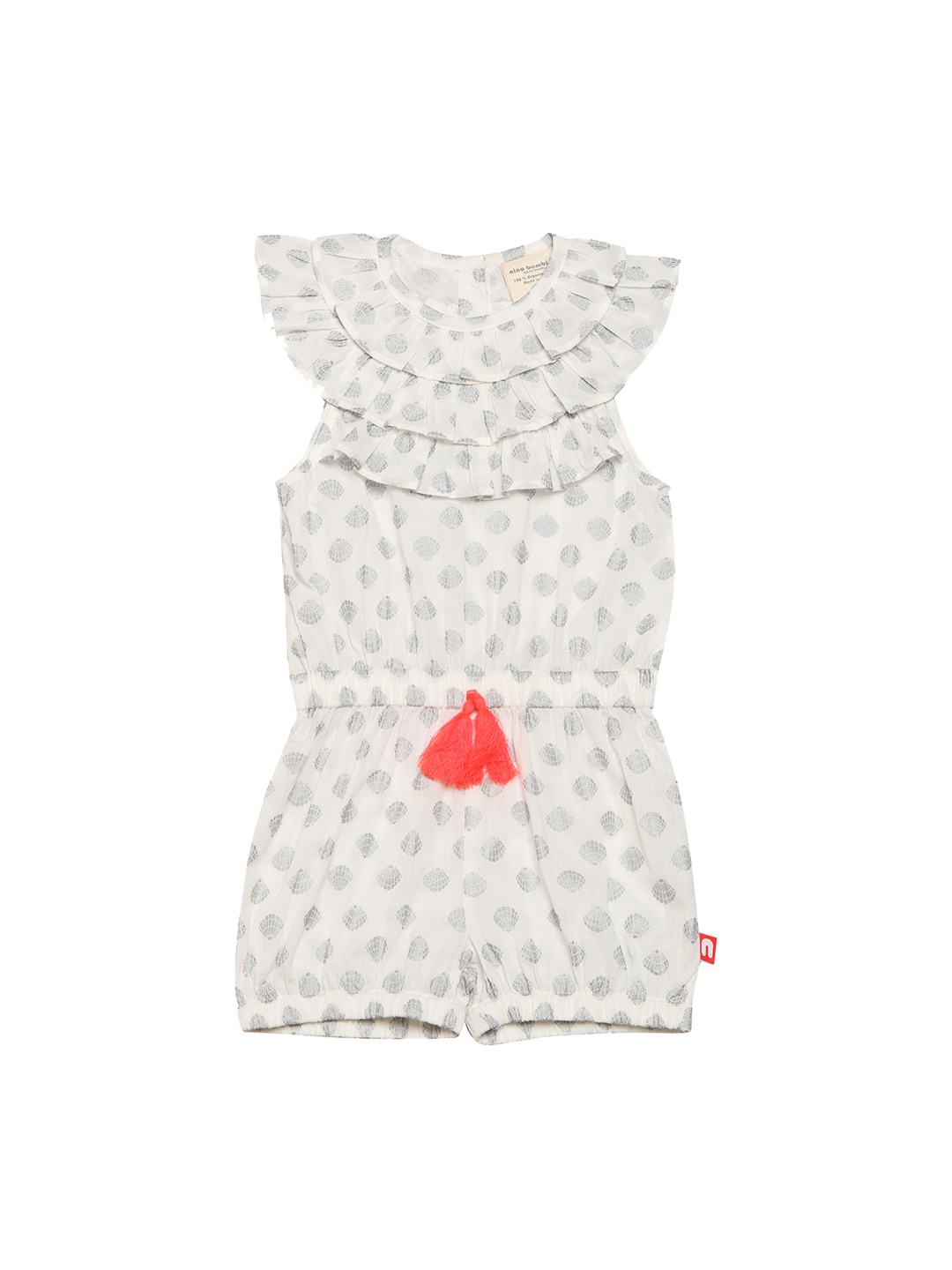 

Nino Bambino White Organic Cotton Striped Playsuit