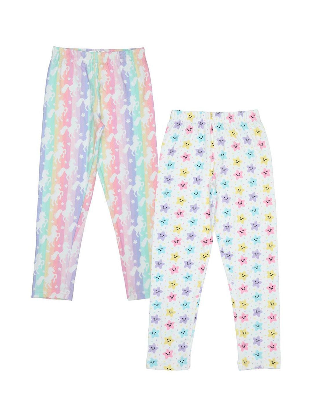 

Doodle Girls Pack Of 2 Printed Ankle-Length Leggings, White