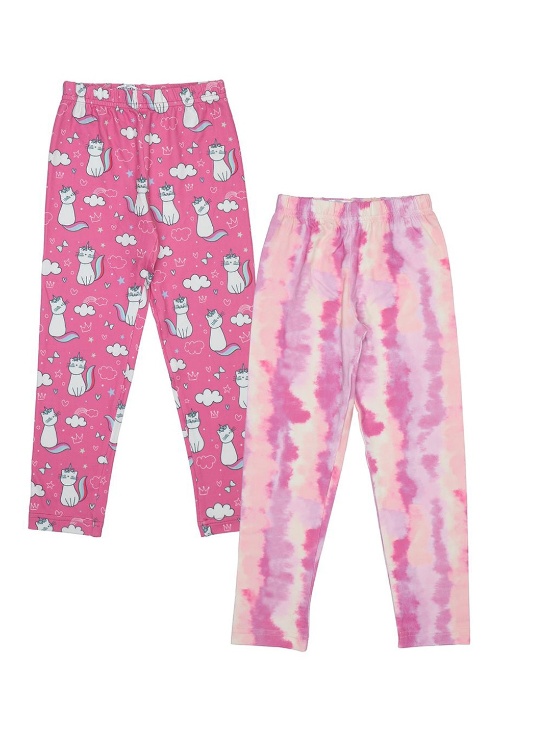 

Doodle Girls Pack Of 2 Printed Ankle-Length Leggings, Purple