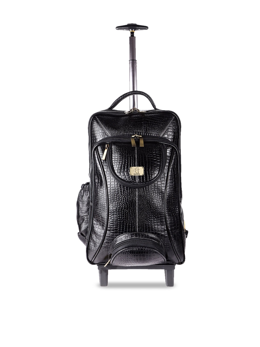 

HiLEDER Textured Cabin Trolley Backpack, Black