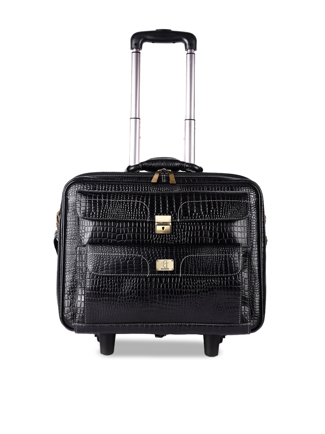 

HiLEDER Textured Soft-Sided Cabin Trolley Bag, Black