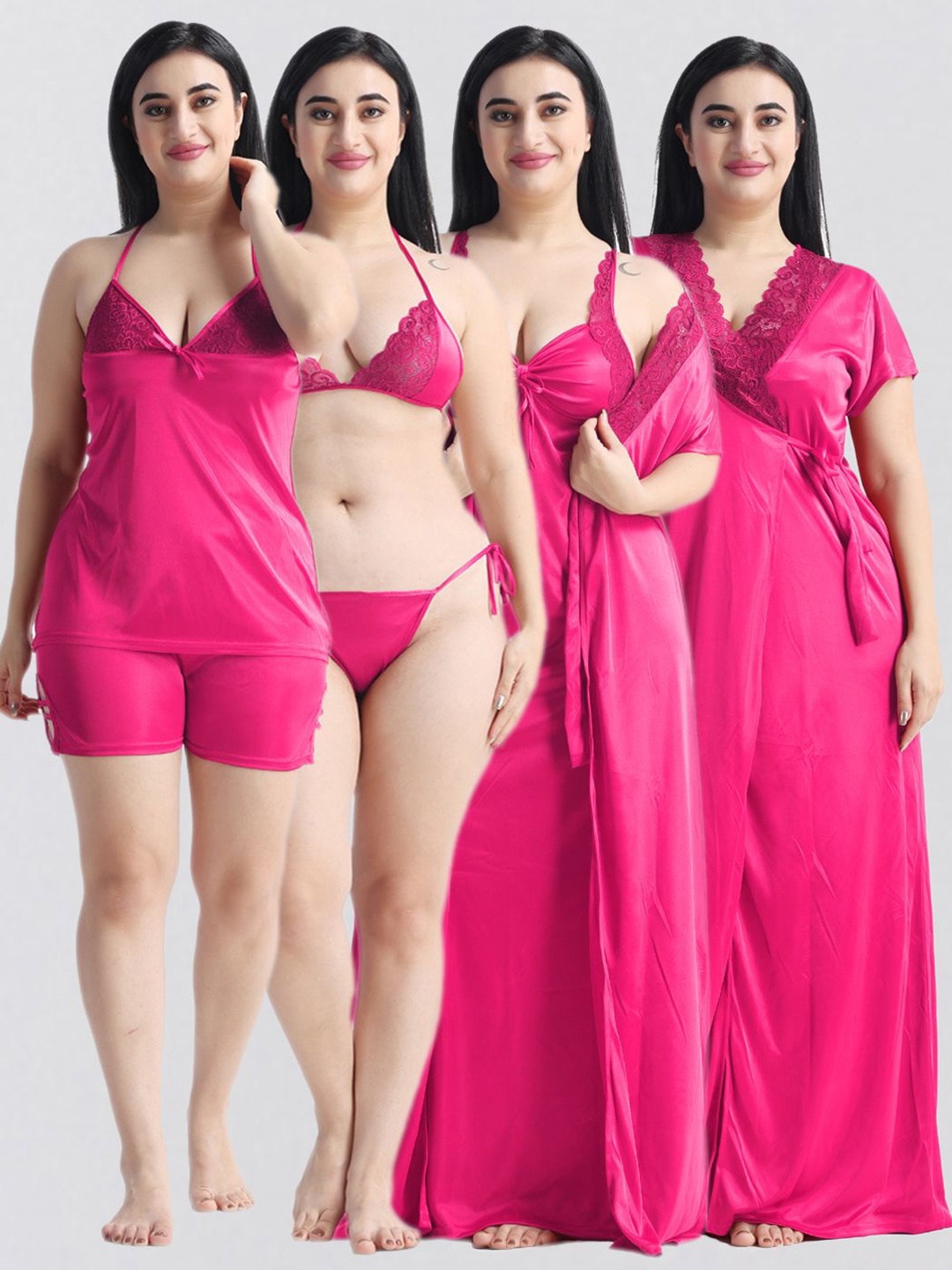 

NIGHT KEYS Maxi Nightdress, Pink