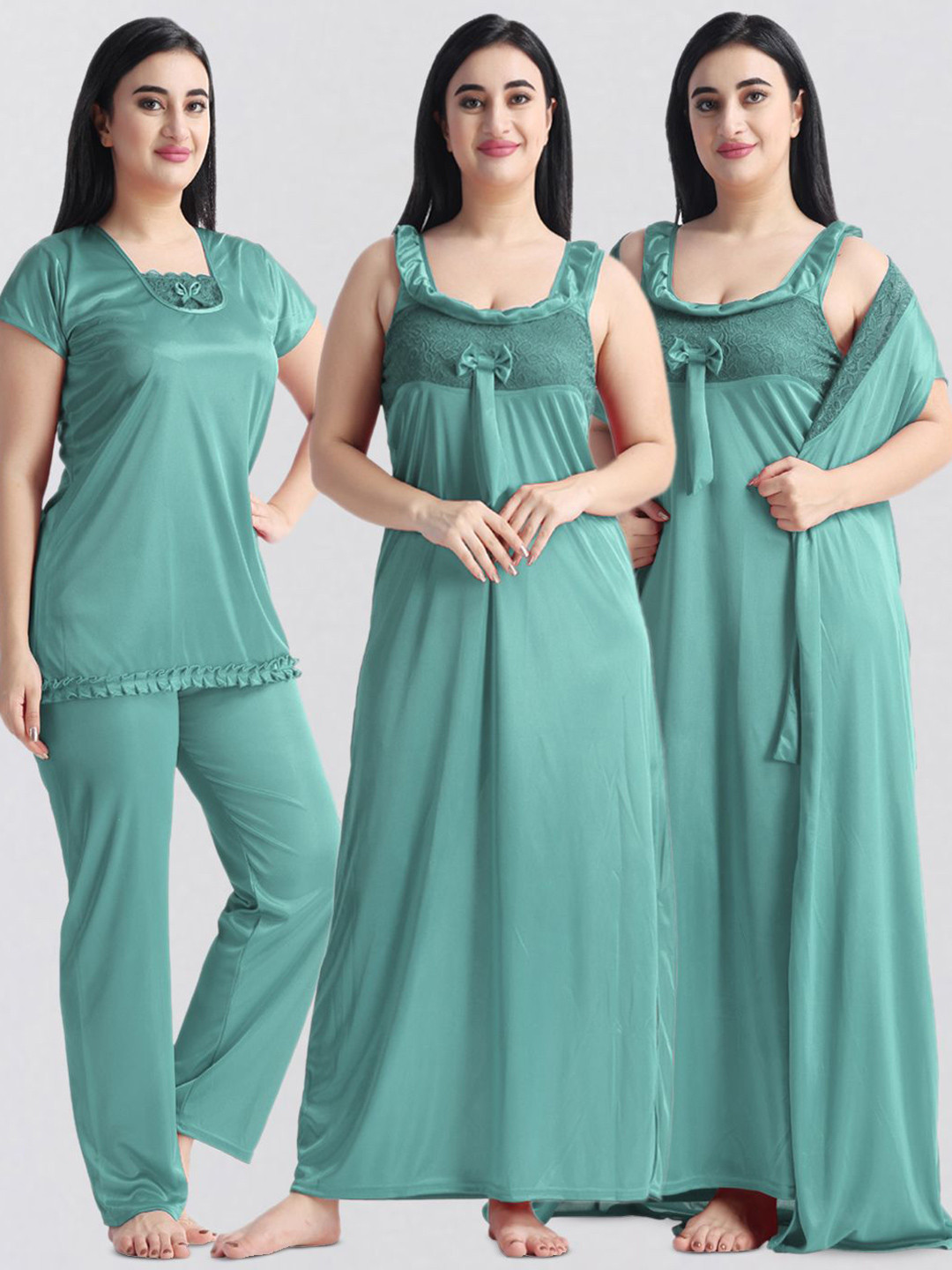

NIGHT KEYS Maxi Nightdress, Olive