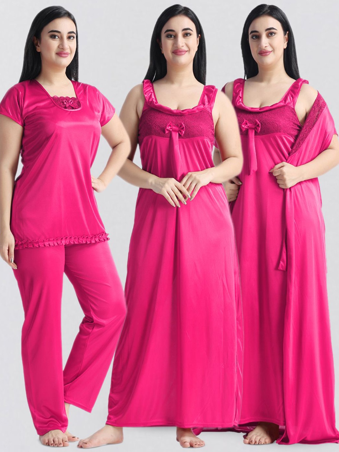 

NIGHT KEYS Maxi Nightdress, Pink