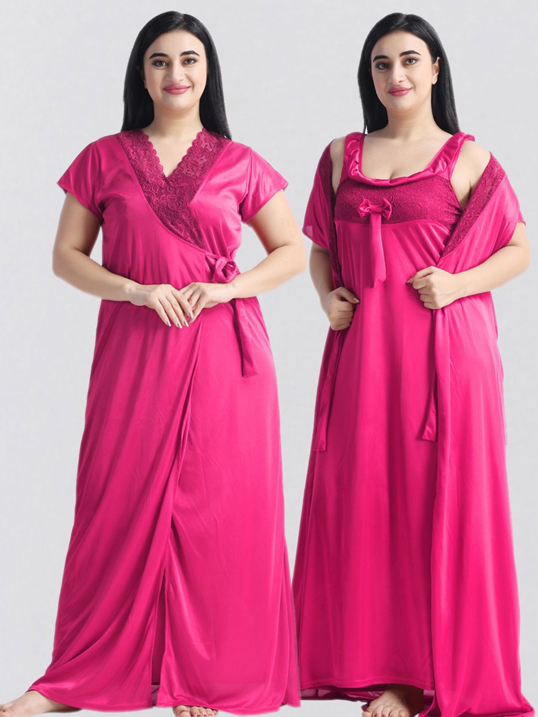 

NIGHT KEYS Maxi Nightdress, Pink