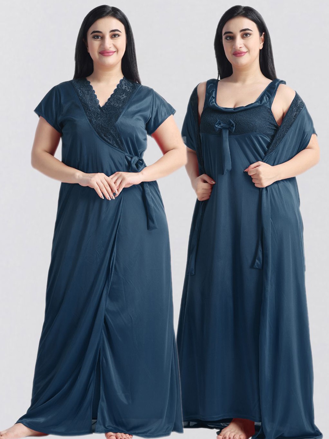 

NIGHT KEYS Maxi Nightdress, Grey