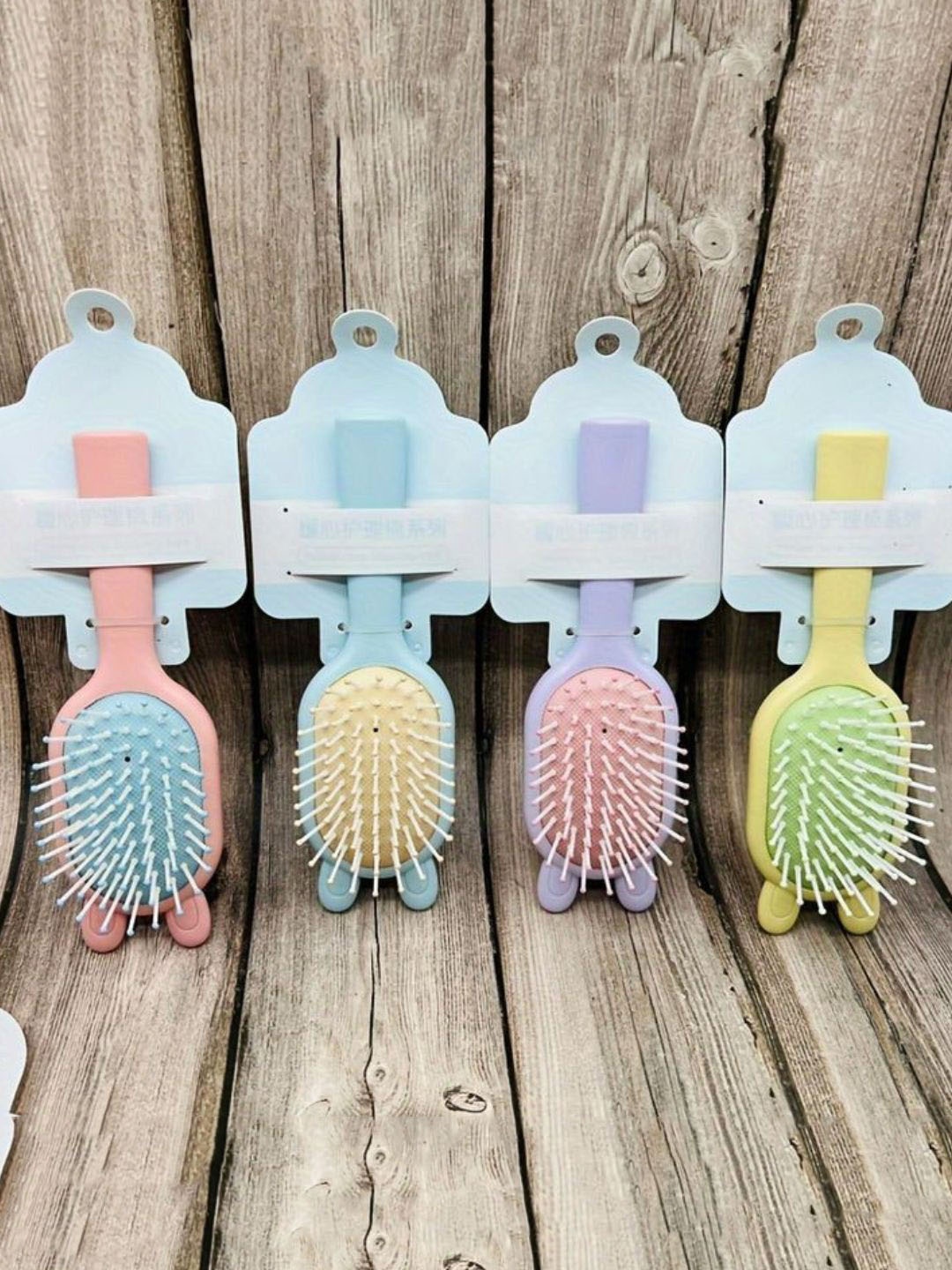

FEELHIGH Lovely Cartoon Mini Hair Brush, Pink