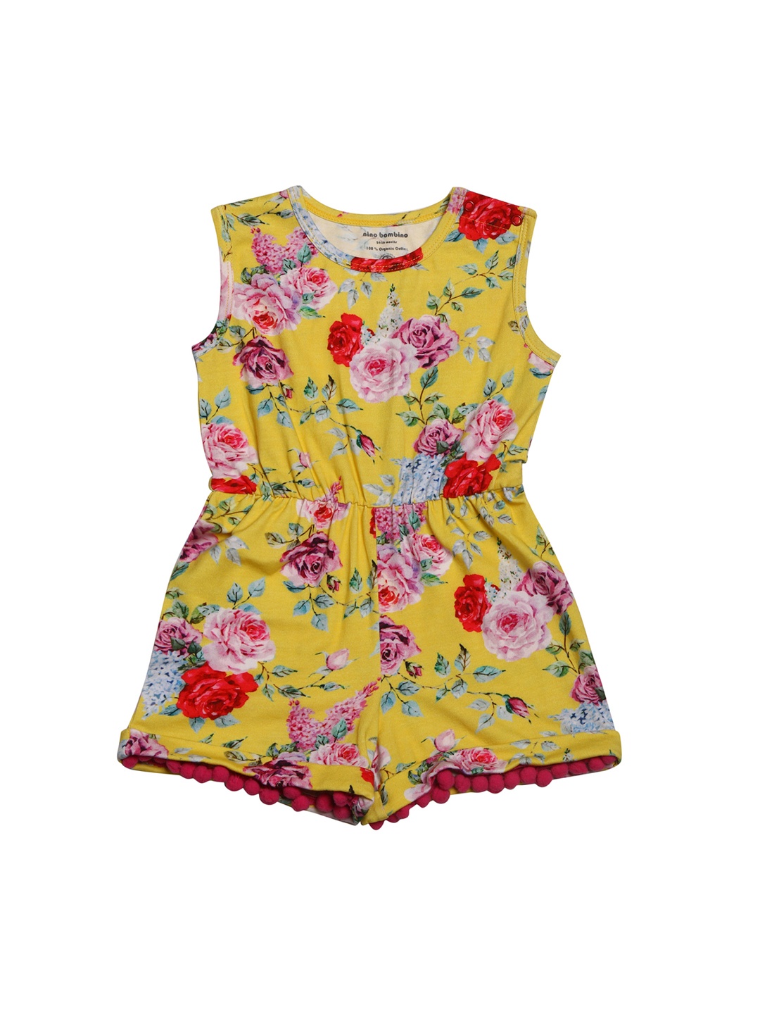 

Nino Bambino Yellow Organic Cotton Printed Playsuit